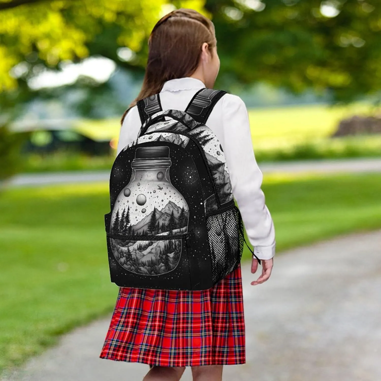 Backpacks Black And White Painting Travel Bag Laptop Backpack Casual Daypack for Weekender Business Hiking