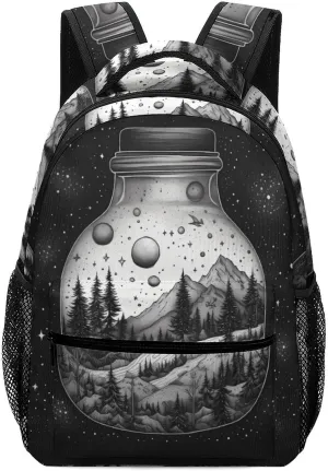 Backpacks Black And White Painting Travel Bag Laptop Backpack Casual Daypack for Weekender Business Hiking