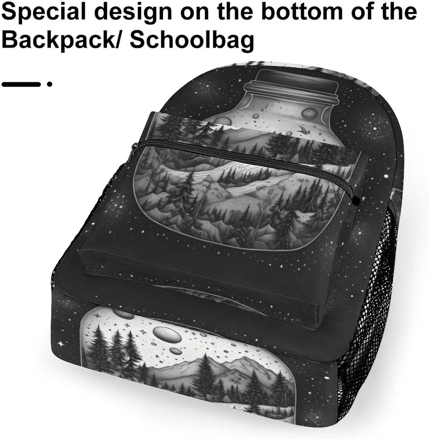 Backpacks Black And White Painting Travel Bag Laptop Backpack Casual Daypack for Weekender Business Hiking