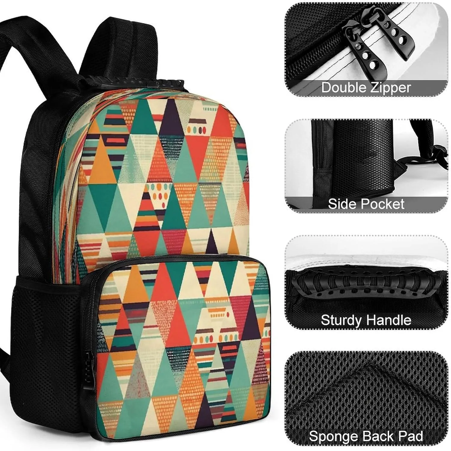 Backpacks Bright Colors And Stripes Travel Bag Business Work Laptop Backpack