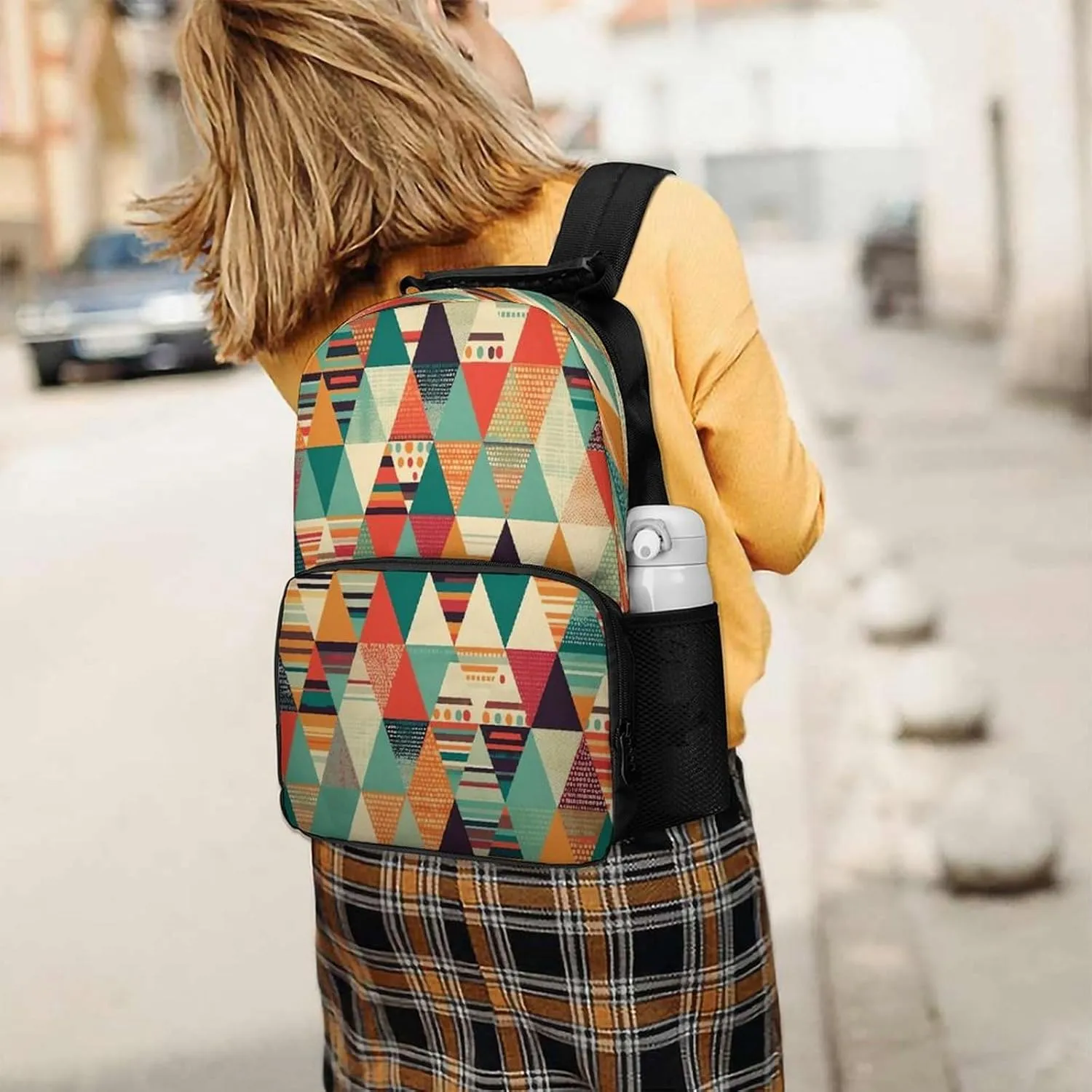 Backpacks Bright Colors And Stripes Travel Bag Business Work Laptop Backpack