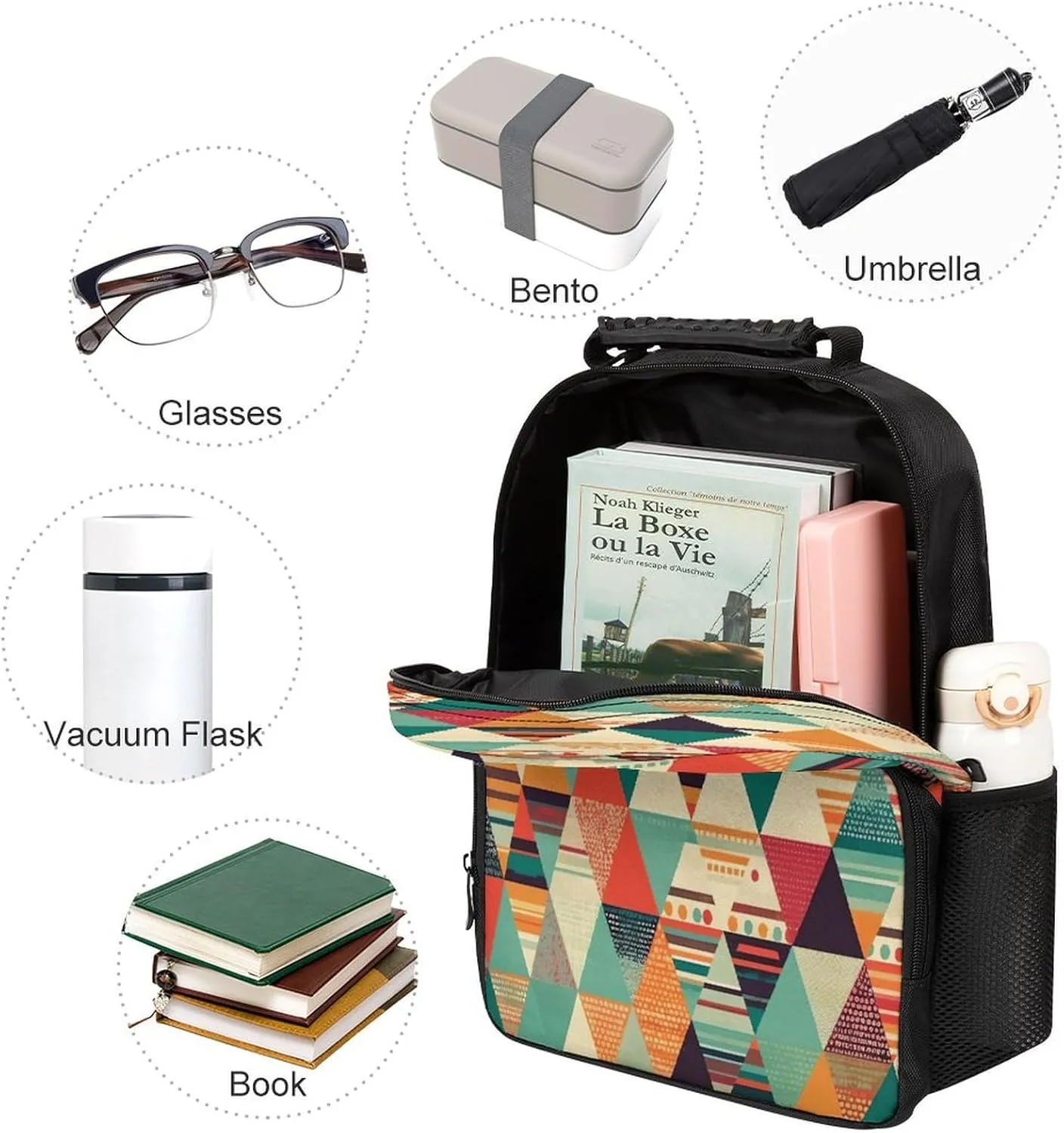 Backpacks Bright Colors And Stripes Travel Bag Business Work Laptop Backpack