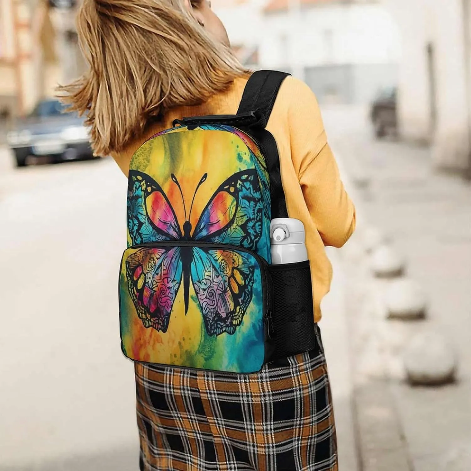 Backpacks Butterfly Tie Dye Travel Bag Business Work Laptop Backpack