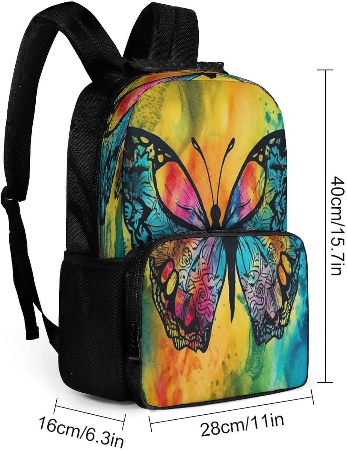 Backpacks Butterfly Tie Dye Travel Bag Business Work Laptop Backpack
