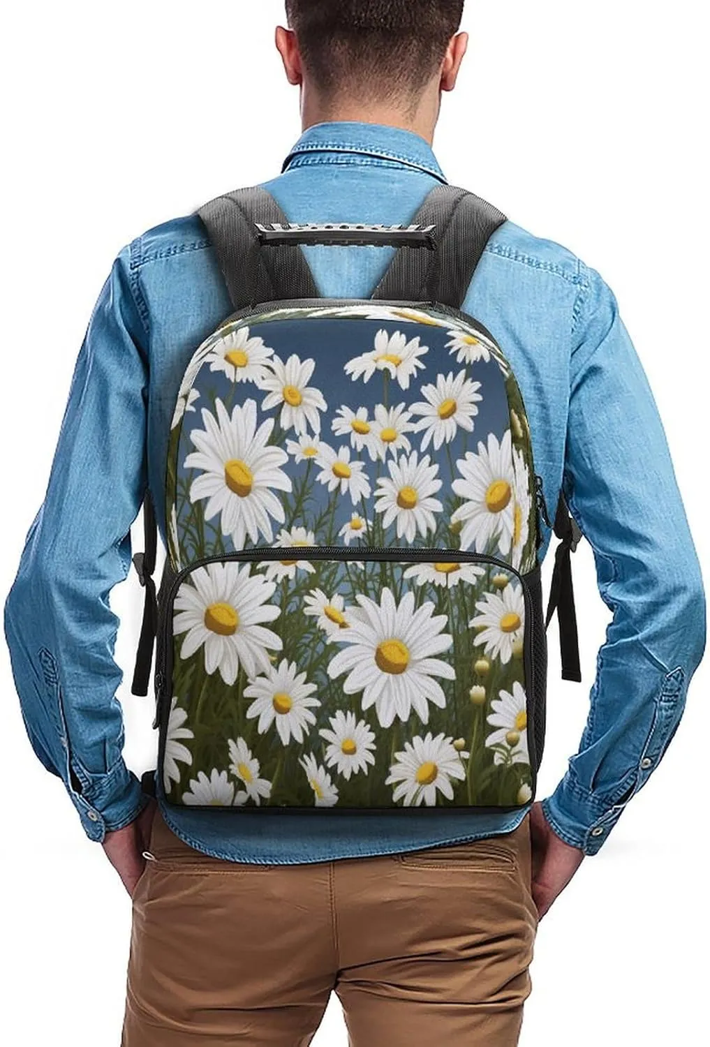 Backpacks Camomile Pattern Travel Bag Business Work Laptop Backpack