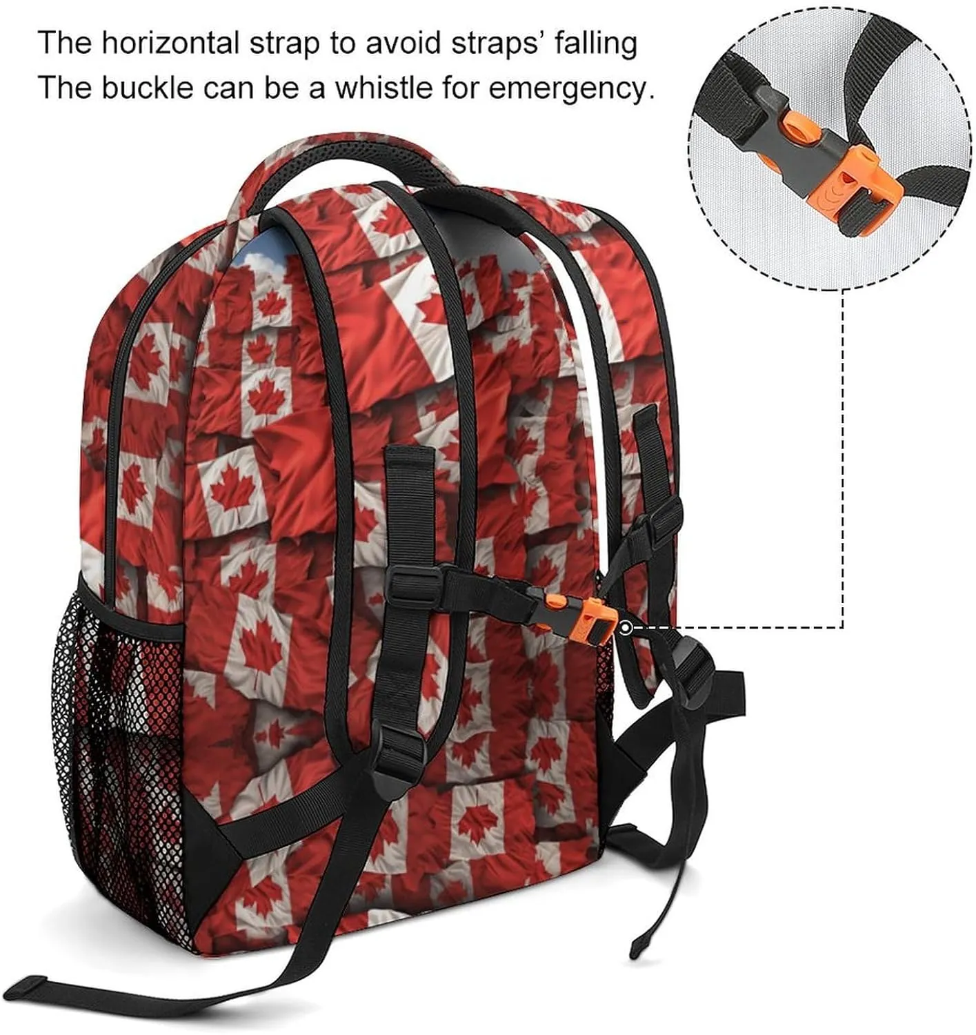 Backpacks Canadian Flag Travel Bag Laptop Backpack Casual Daypack for Weekender Business Hiking