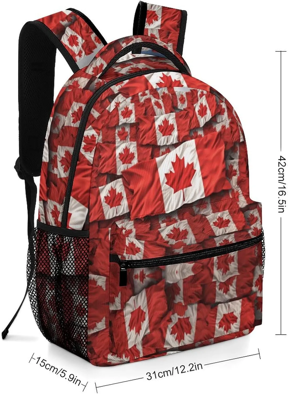 Backpacks Canadian Flag Travel Bag Laptop Backpack Casual Daypack for Weekender Business Hiking