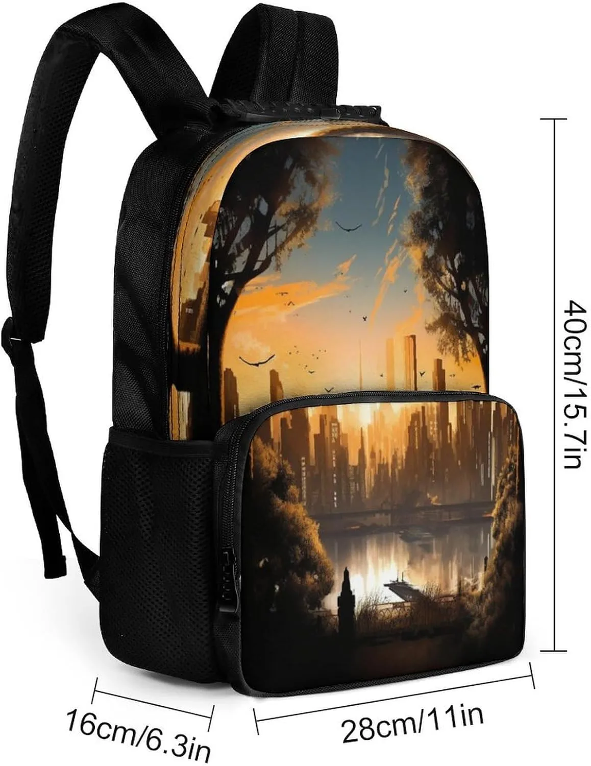 Backpacks City Landscape Travel Bag Business Work Laptop Backpack
