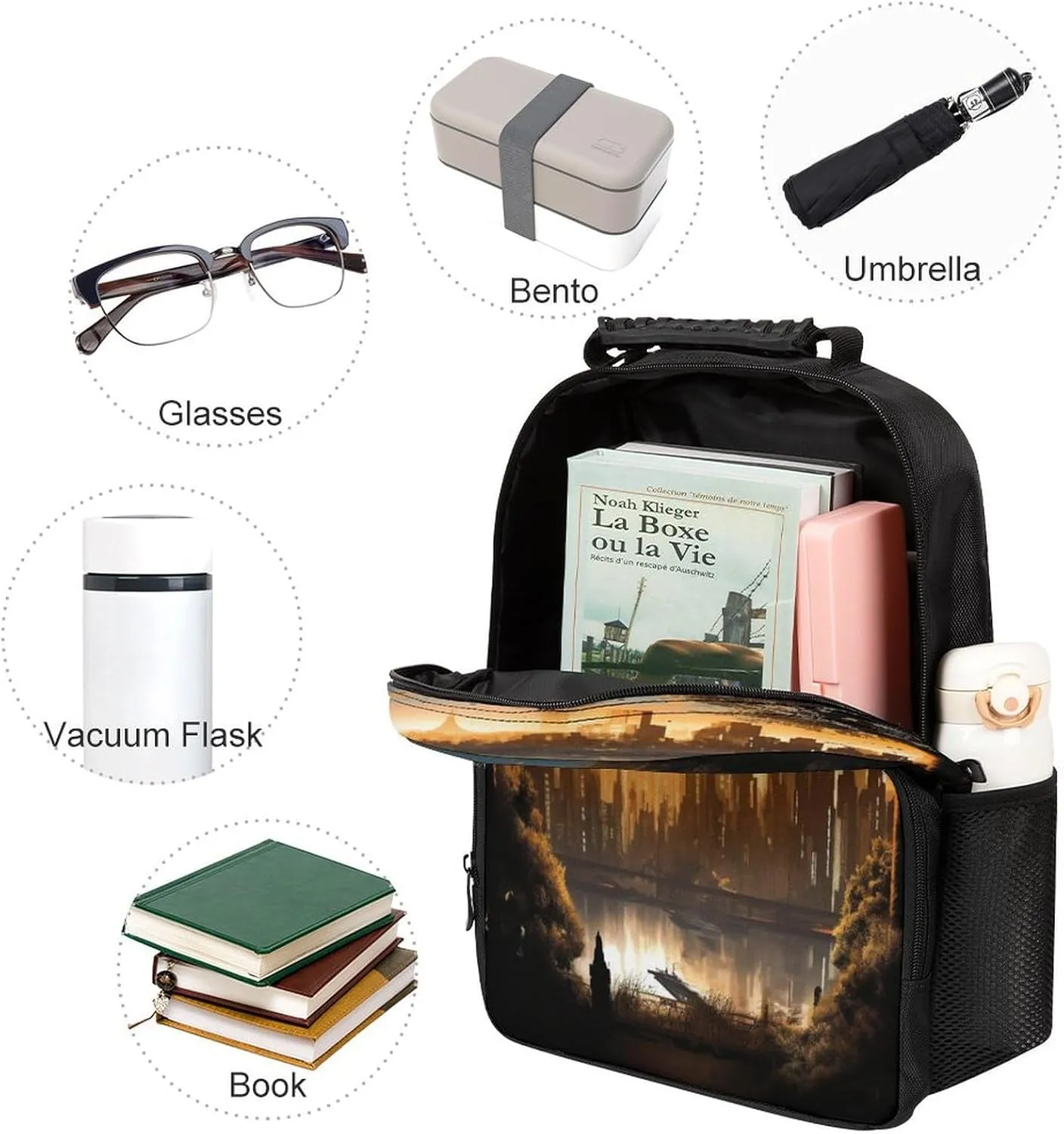 Backpacks City Landscape Travel Bag Business Work Laptop Backpack