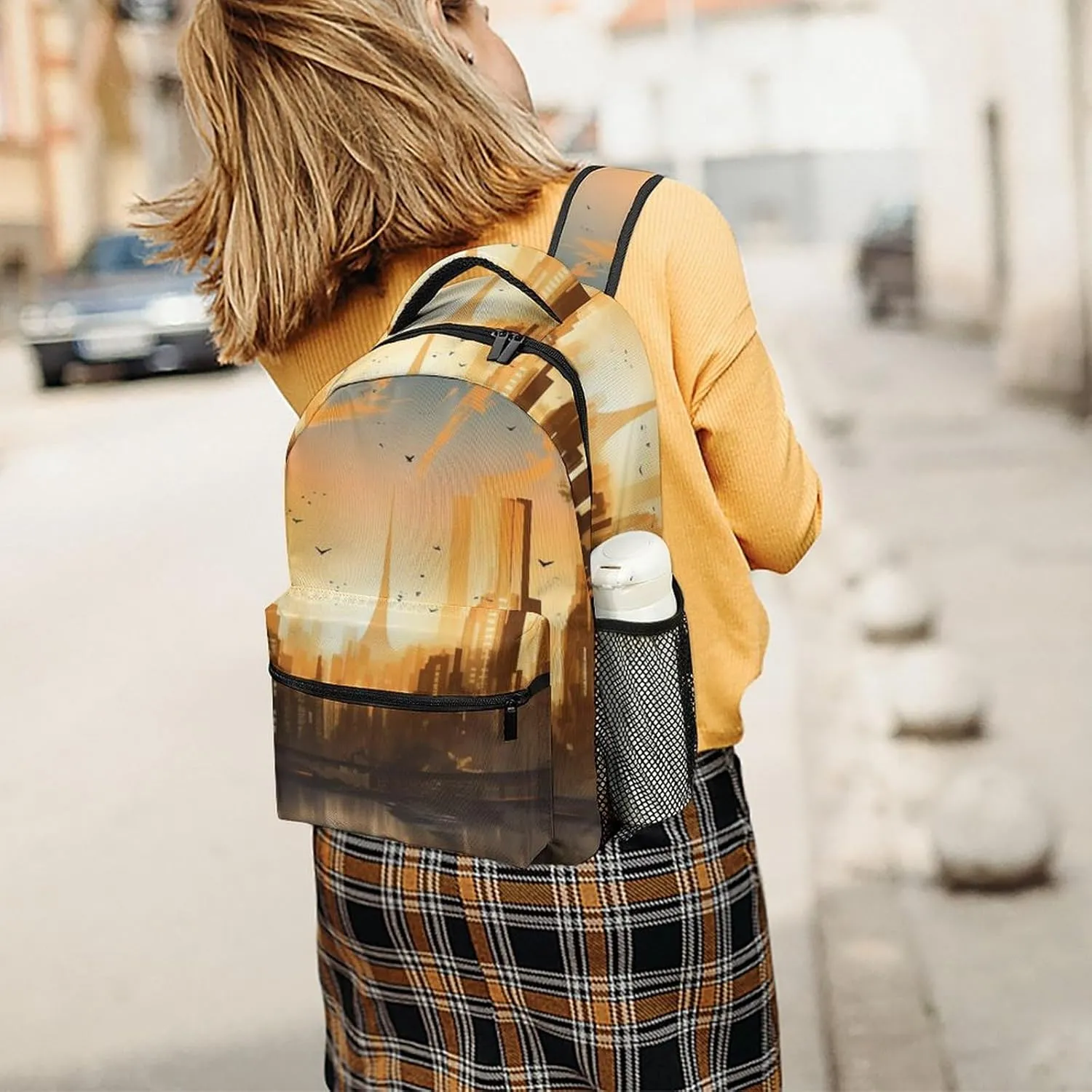 Backpacks City Landscape Travel Bag Laptop Backpack Casual Daypack for Weekender Business Hiking