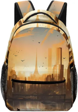 Backpacks City Landscape Travel Bag Laptop Backpack Casual Daypack for Weekender Business Hiking