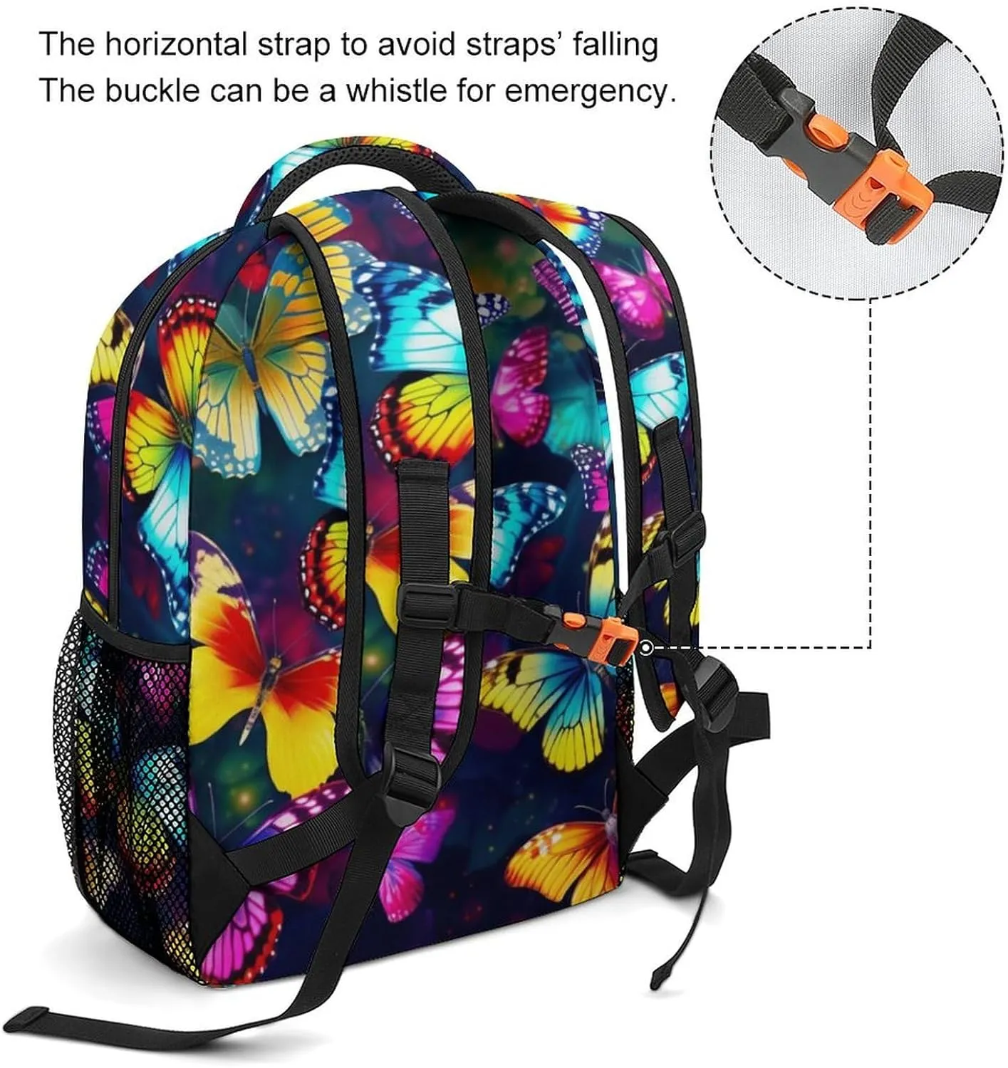 Backpacks Colorful Butterflies Travel Bag Laptop Backpack Casual Daypack for Weekender Business Hiking