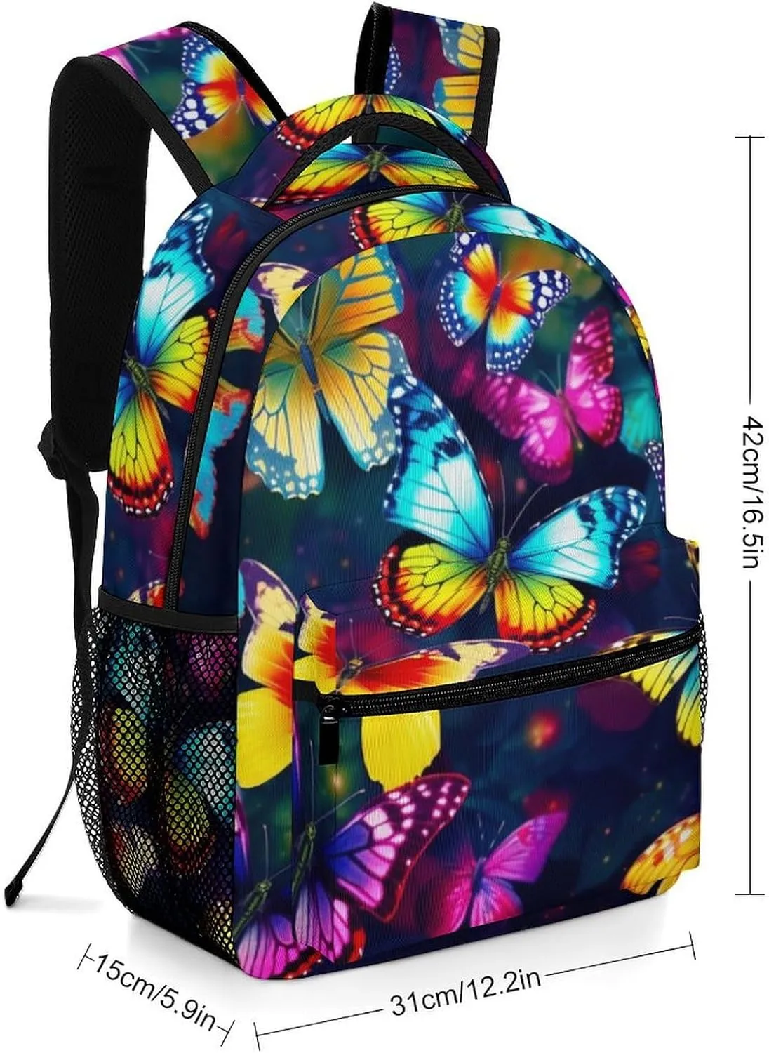 Backpacks Colorful Butterflies Travel Bag Laptop Backpack Casual Daypack for Weekender Business Hiking