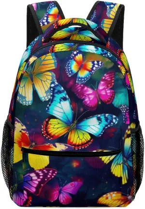 Backpacks Colorful Butterflies Travel Bag Laptop Backpack Casual Daypack for Weekender Business Hiking