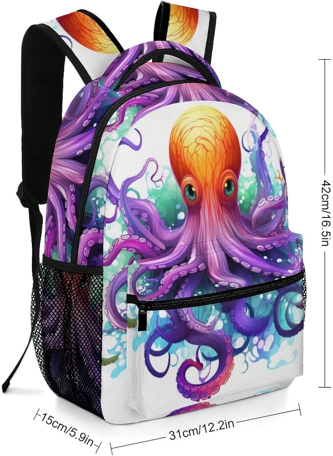 Backpacks Colorful Octopus Travel Bag Laptop Backpack Casual Daypack for Weekender Business Hiking