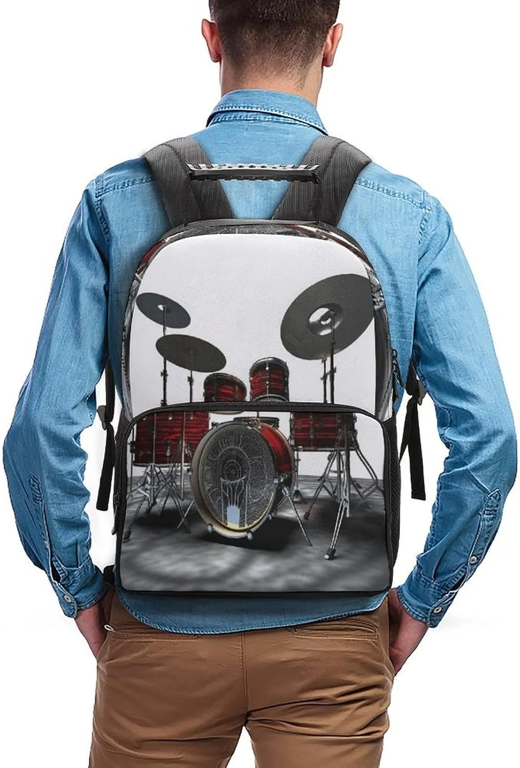 Backpacks Cool Drum Set Travel Bag Business Work Laptop Backpack