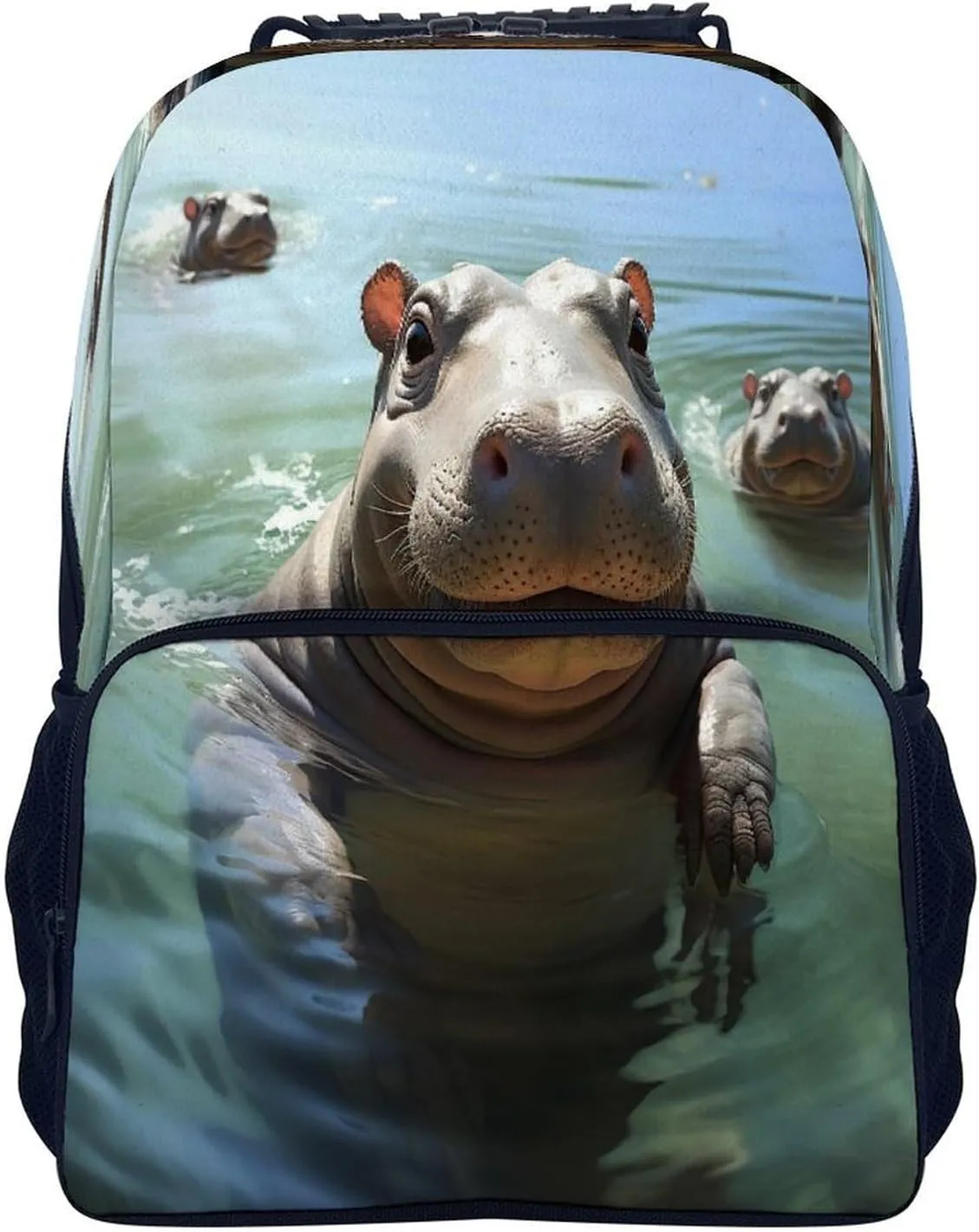 Backpacks Cute Hippos Travel Bag Business Work Laptop Backpack