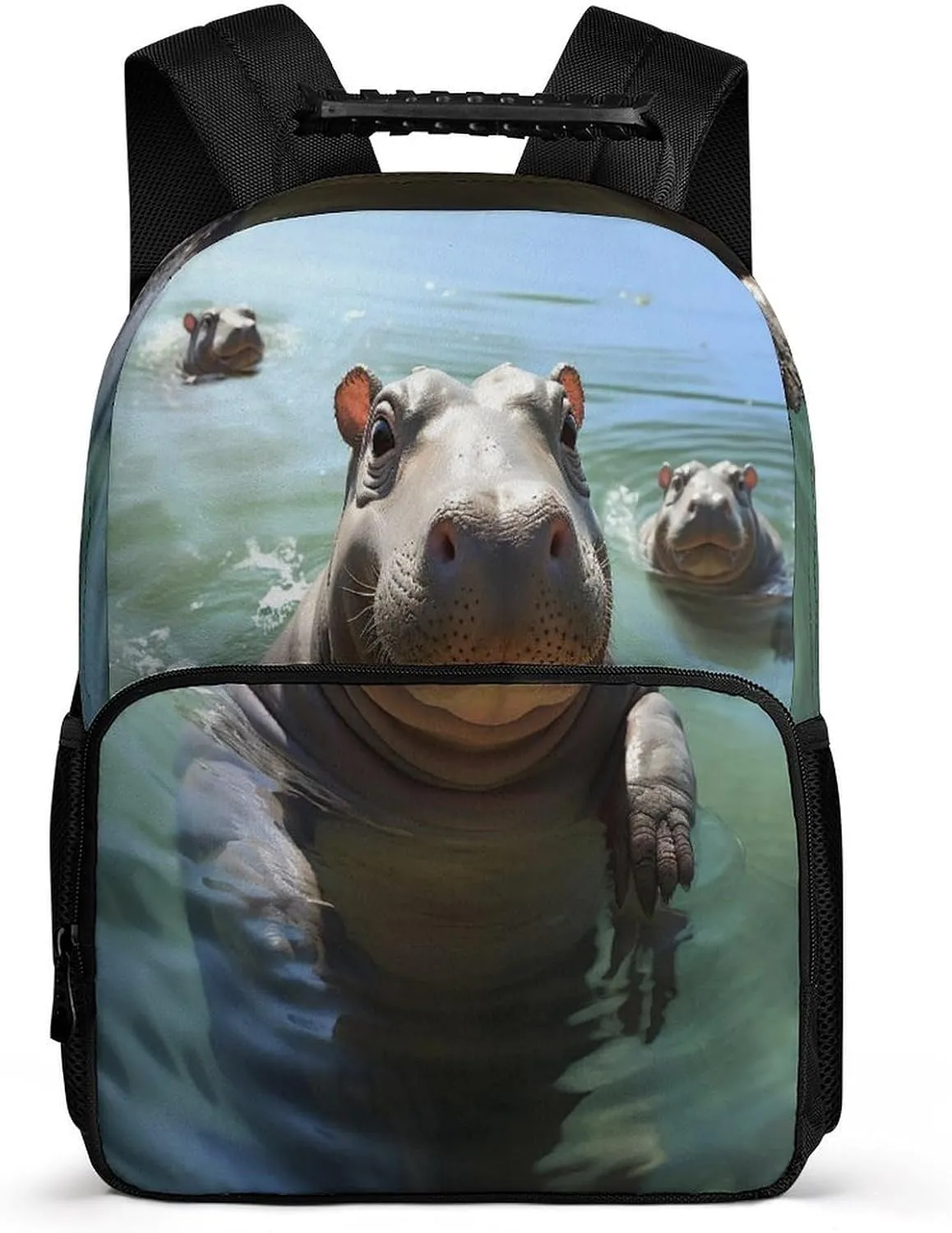 Backpacks Cute Hippos Travel Bag Business Work Laptop Backpack