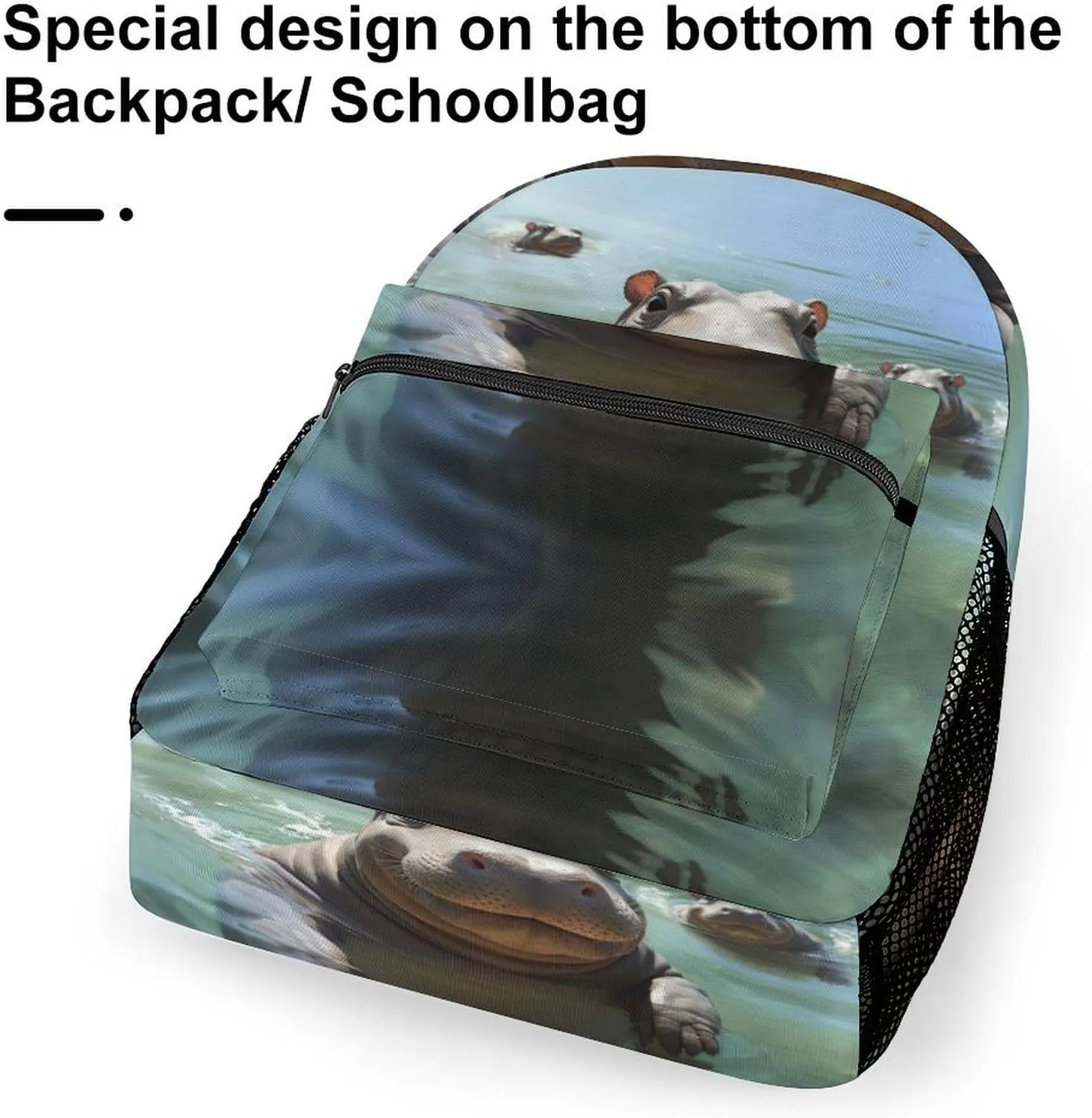 Backpacks Cute Hippos Travel Bag Laptop Backpack Casual Daypack for Weekender Business Hiking