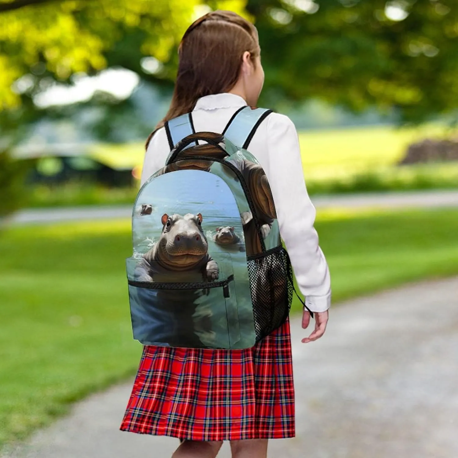 Backpacks Cute Hippos Travel Bag Laptop Backpack Casual Daypack for Weekender Business Hiking
