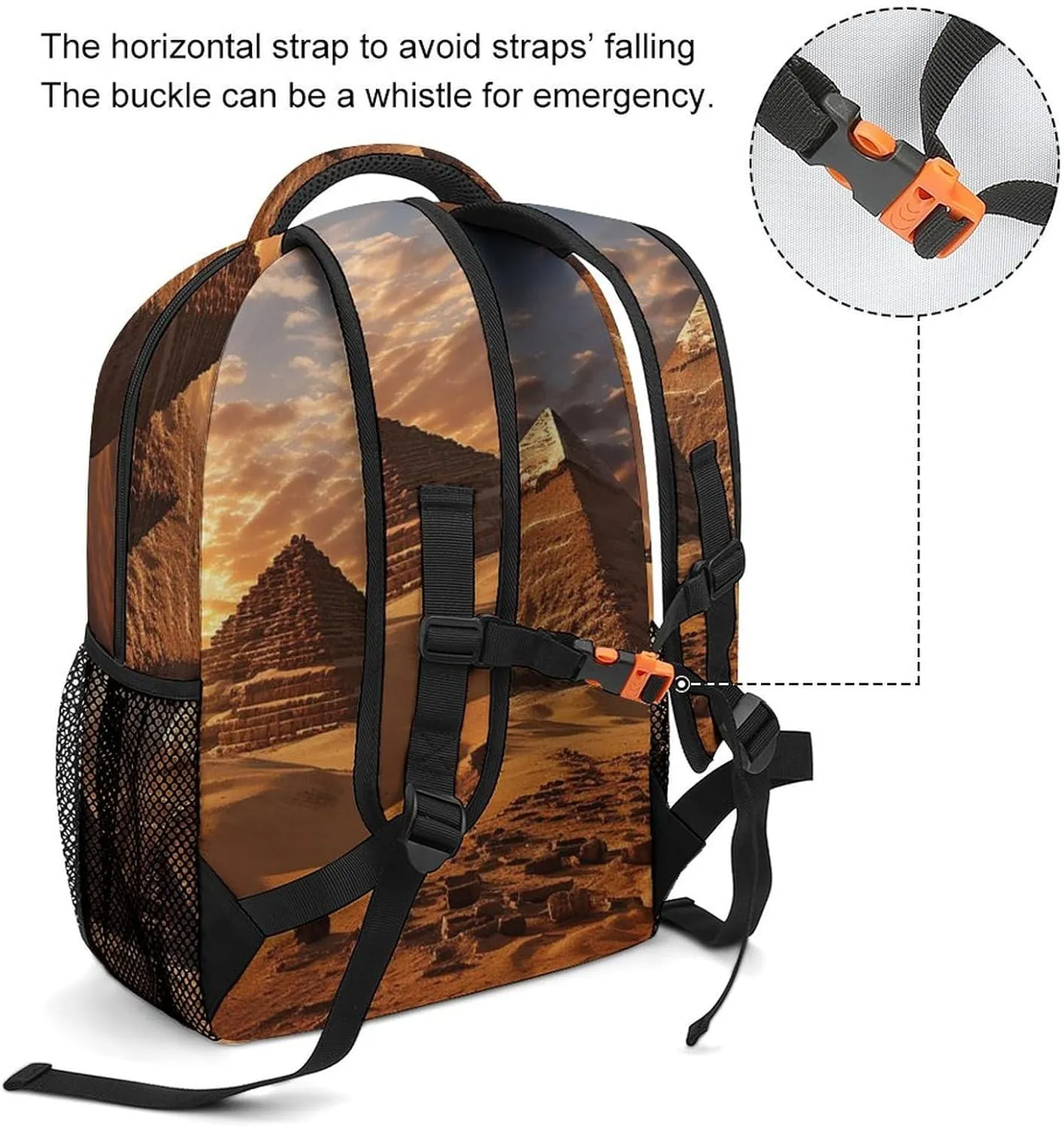 Backpacks Egyptian Pyramids Travel Bag Laptop Backpack Casual Daypack for Weekender Business Hiking