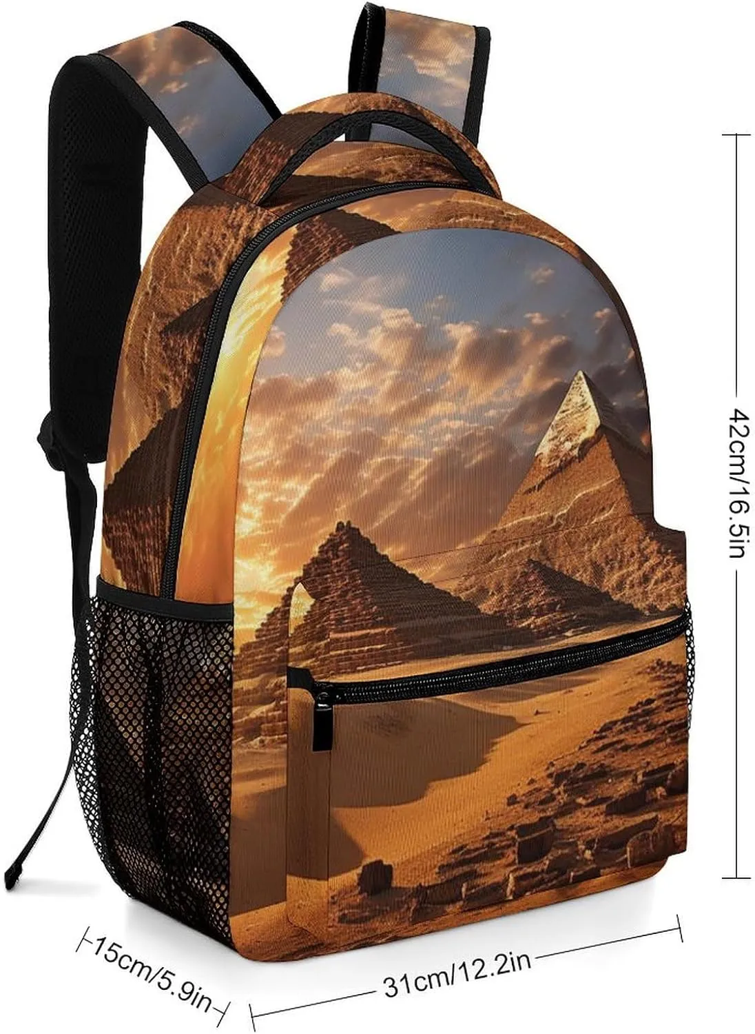 Backpacks Egyptian Pyramids Travel Bag Laptop Backpack Casual Daypack for Weekender Business Hiking