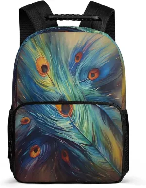 Backpacks Feather Painting Travel Bag Business Work Laptop Backpack