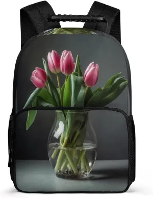 Backpacks Flowers Grow in A Bottle Travel Bag Business Work Laptop Backpack