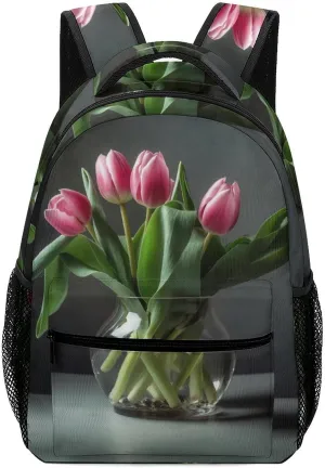 Backpacks Flowers Grow in A Bottle Travel Bag Laptop Backpack Casual Daypack for Weekender Business Hiking