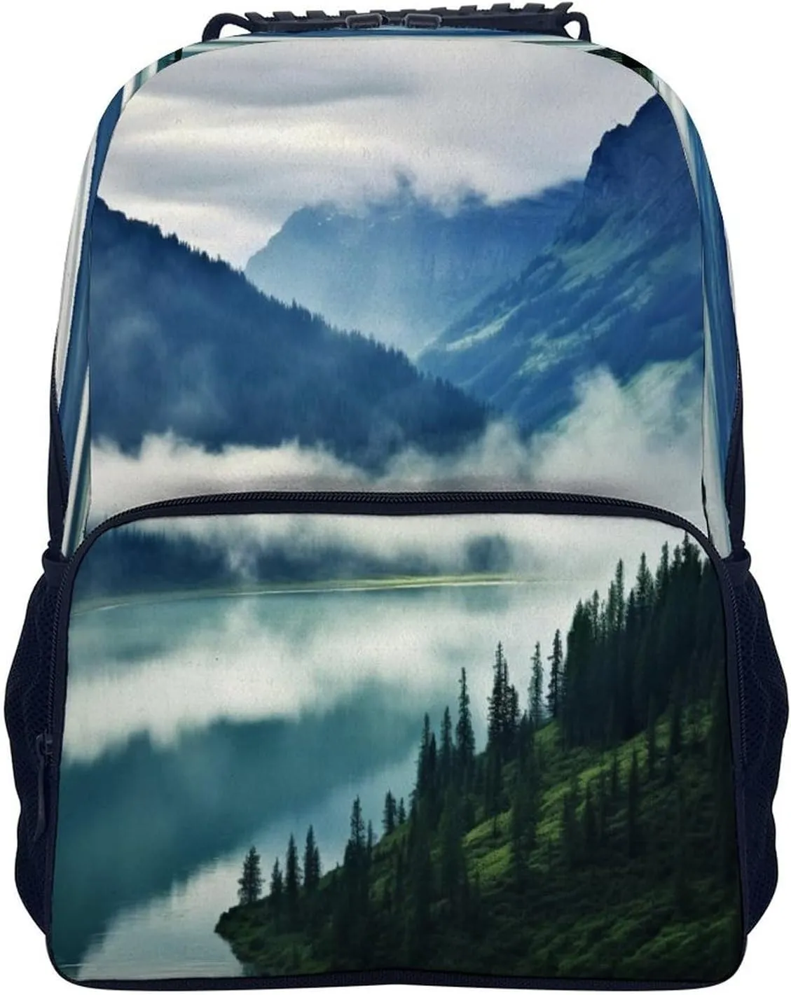 Backpacks Foggy Mountains Landscape Travel Bag Business Work Laptop Backpack