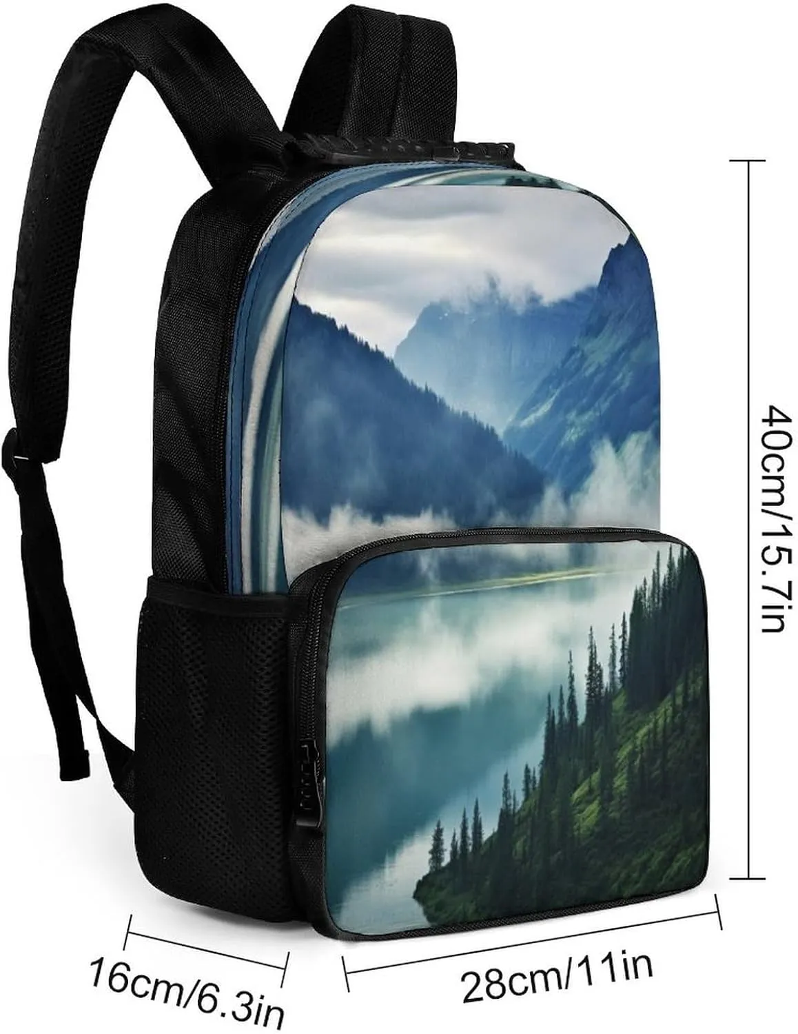 Backpacks Foggy Mountains Landscape Travel Bag Business Work Laptop Backpack
