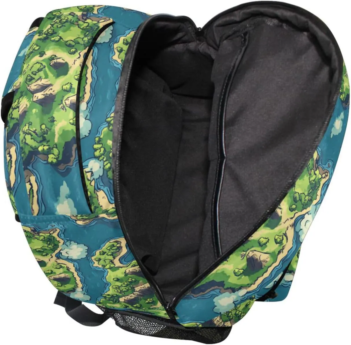 Backpacks for Women Men Fashion Laptop Bag with Chest Strap for Business Work College Travel Trip Game Map