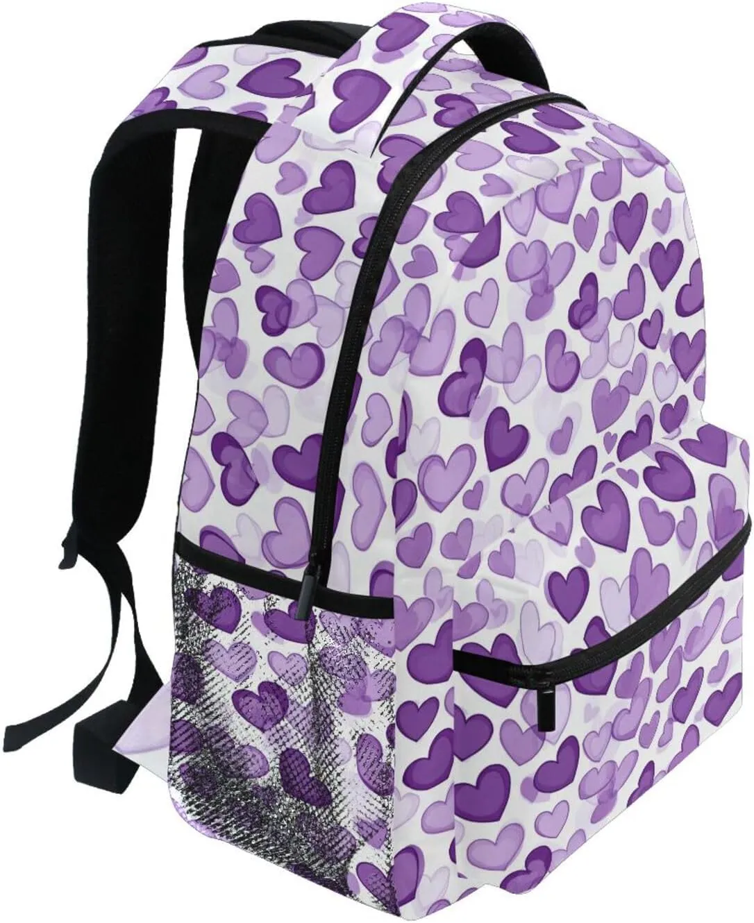 Backpacks for Women Men Waterproof Business Work Bag with Chest Strap for Business Work College Travel Trip Purple Heart Day Purple Heart
