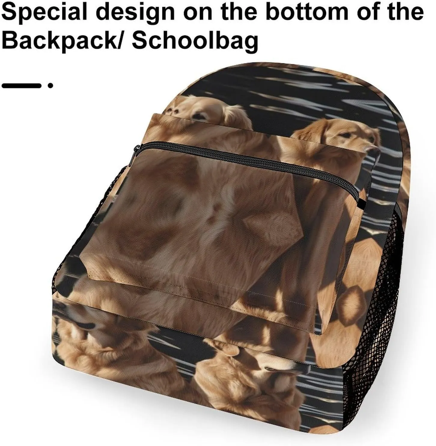 Backpacks Golden Retrievers Travel Bag Laptop Backpack Casual Daypack for Weekender Business Hiking