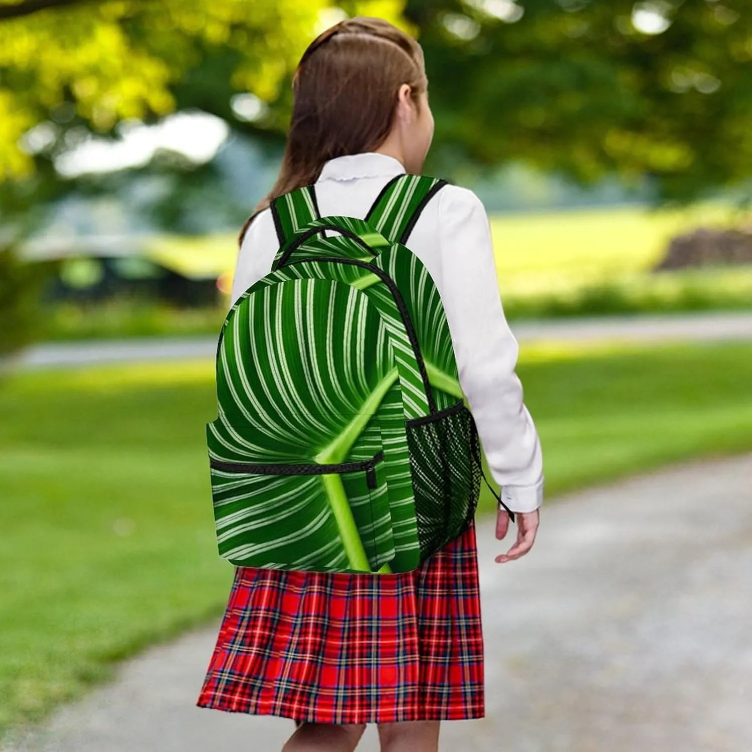 Backpacks Green Tropical Leaf Travel Bag Laptop Backpack Casual Daypack for Weekender Business Hiking