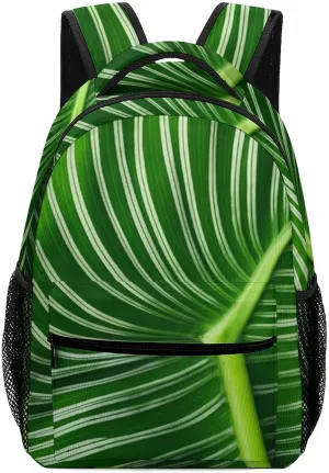 Backpacks Green Tropical Leaf Travel Bag Laptop Backpack Casual Daypack for Weekender Business Hiking