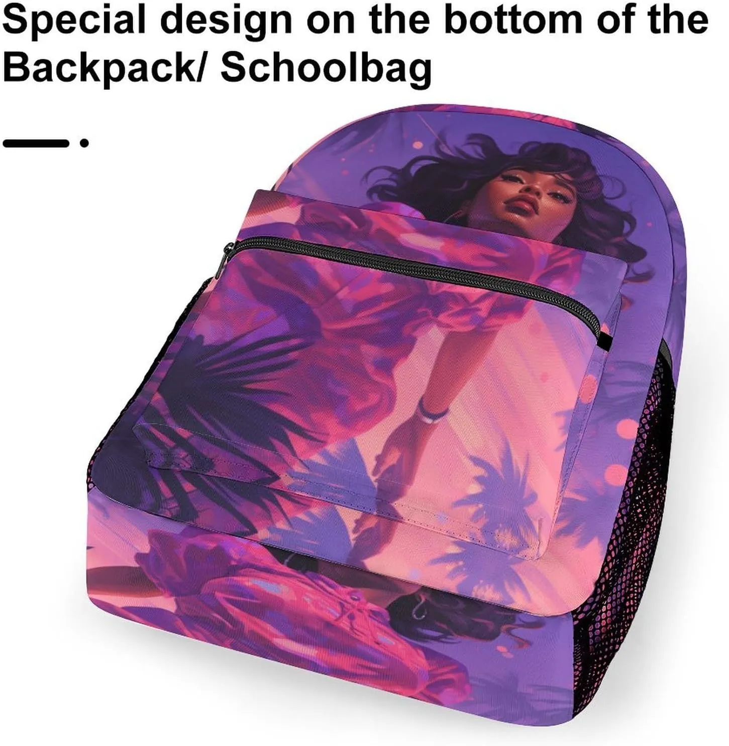 Backpacks Purple And Pink Woman Travel Bag Laptop Backpack Casual Daypack for Weekender Business Hiking