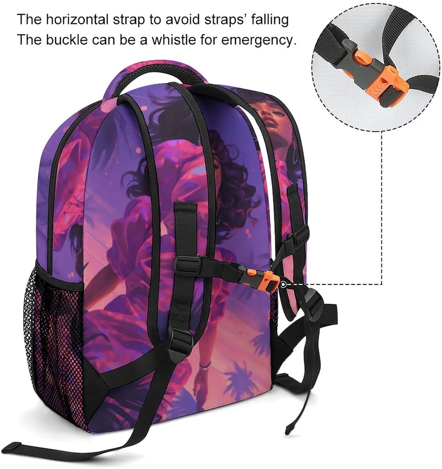 Backpacks Purple And Pink Woman Travel Bag Laptop Backpack Casual Daypack for Weekender Business Hiking