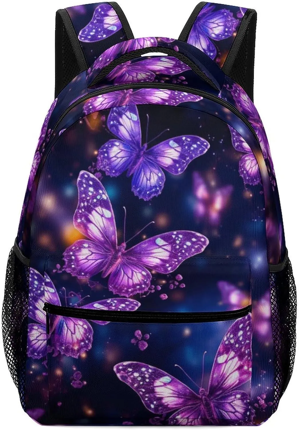 Backpacks Purple Cute Butterfly Print Travel Bag Laptop Backpack Casual Daypack for Weekender Business Hiking