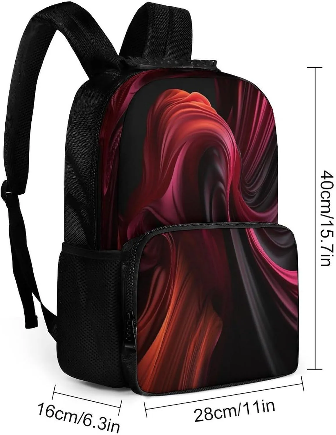 Backpacks Red Pattern Travel Bag Business Work Laptop Backpack