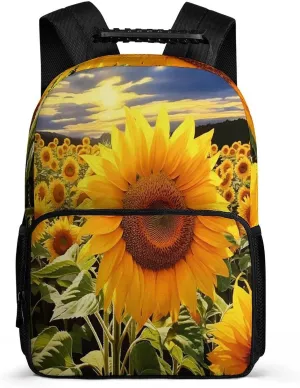 Backpacks Sunflowers Drawing Travel Bag Business Work Laptop Backpack