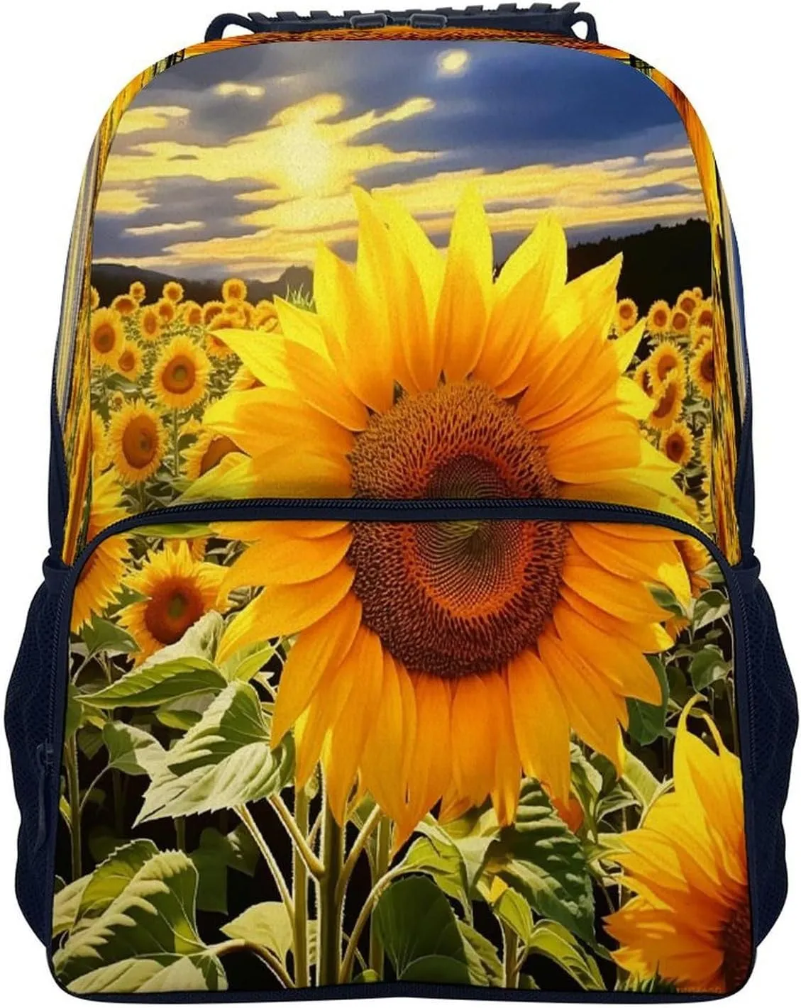 Backpacks Sunflowers Drawing Travel Bag Business Work Laptop Backpack