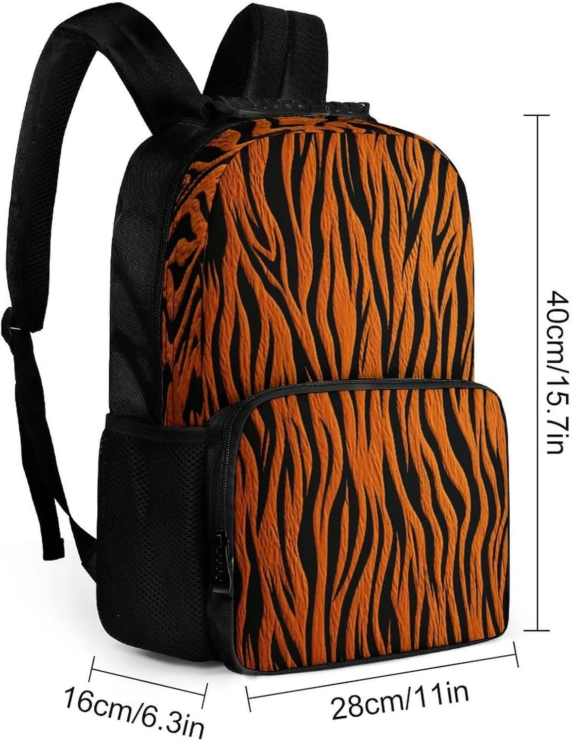 Backpacks Tiger Stripes Orange Travel Bag Business Work Laptop Backpack, 40x28x16cm