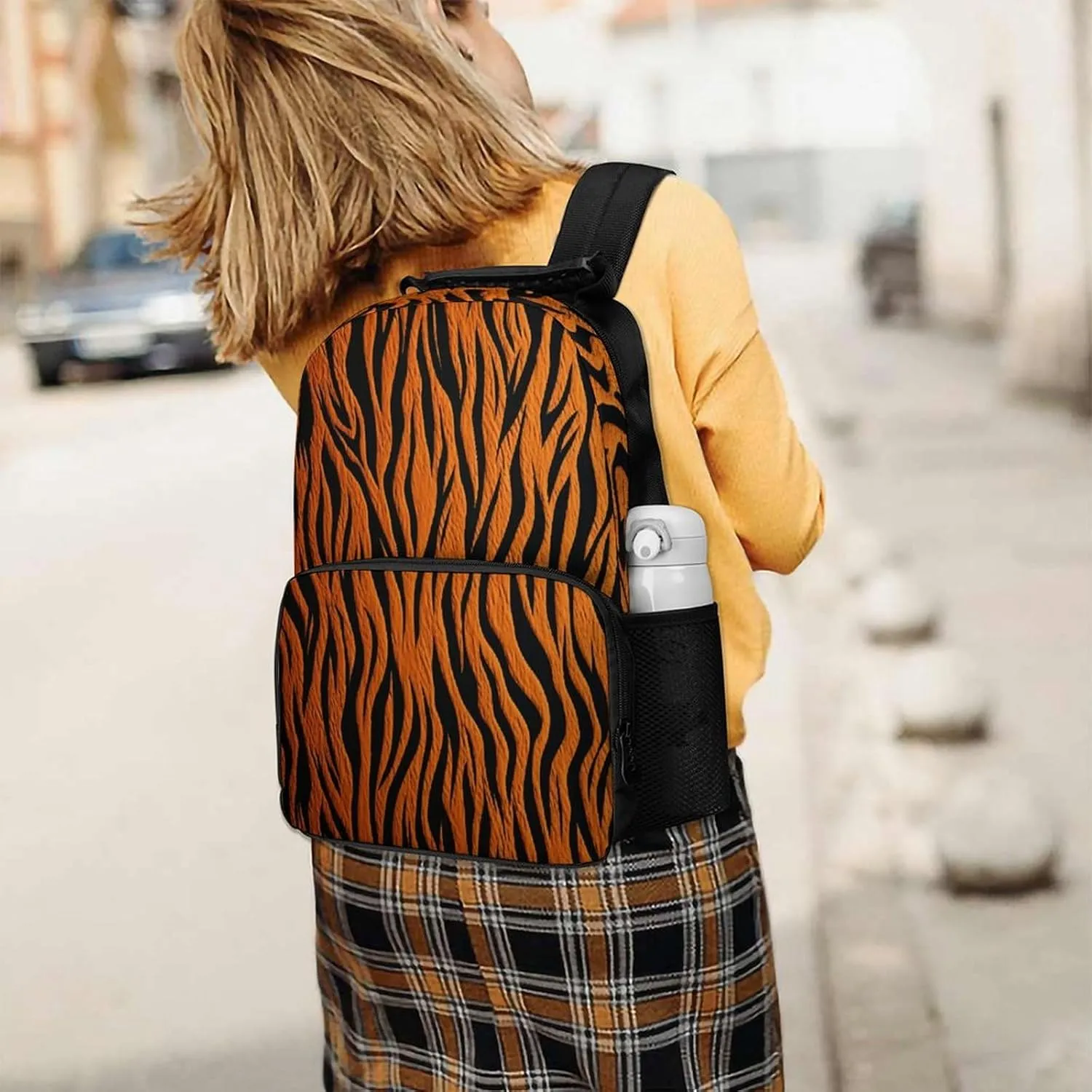 Backpacks Tiger Stripes Orange Travel Bag Business Work Laptop Backpack, 40x28x16cm