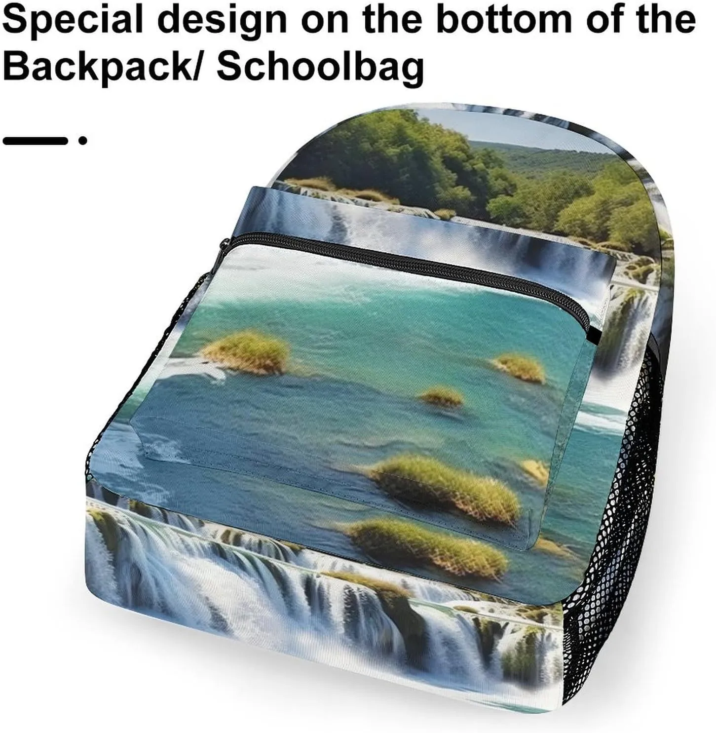 Backpacks Waterfalls on Krka River Travel Bag Laptop Backpack Casual Daypack for Weekender Business Hiking