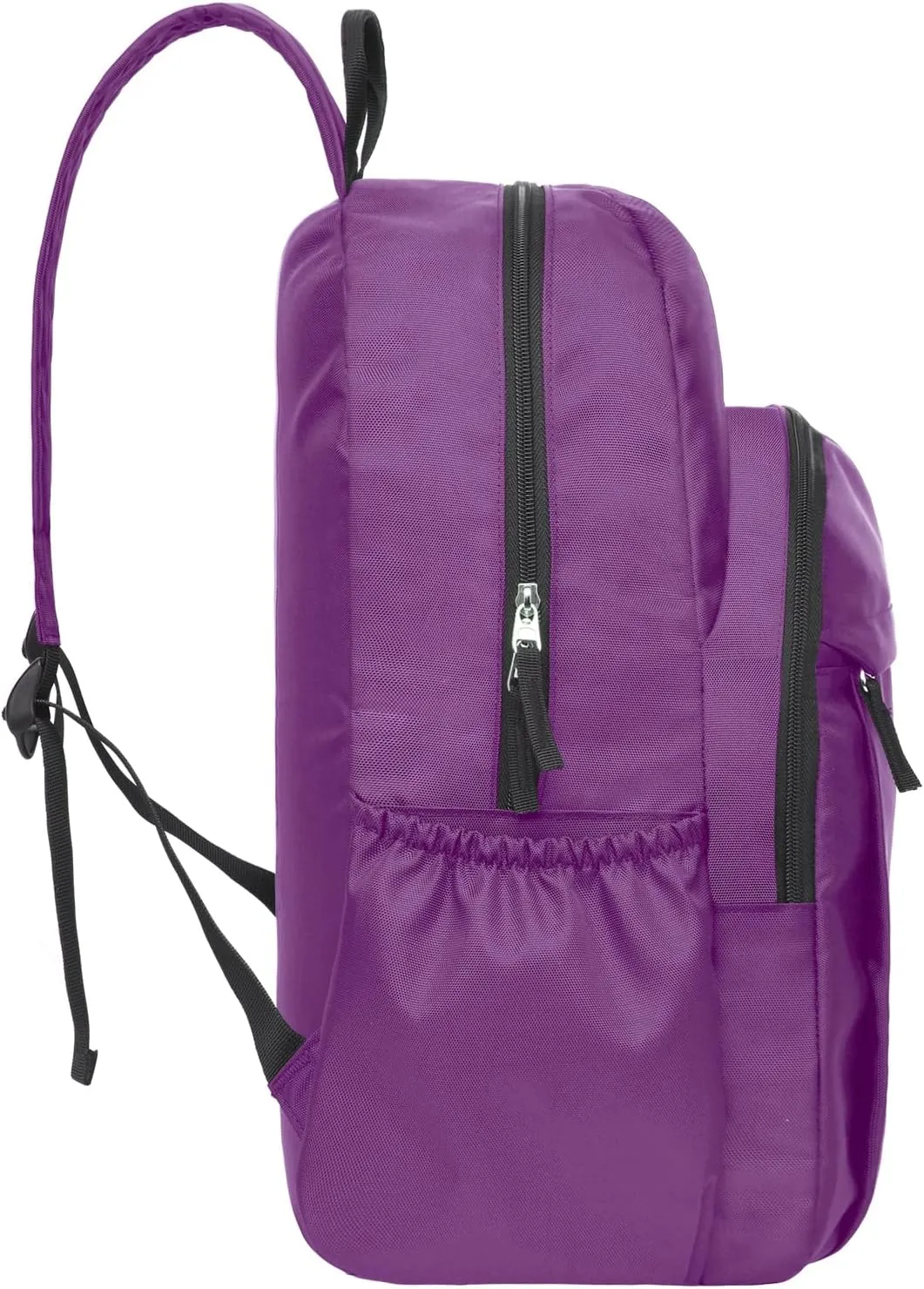 Basic Purple Backpack for School, Water Resistant Bookbag for Girls & Boys, Travel & Work Backpack for Women & College Students