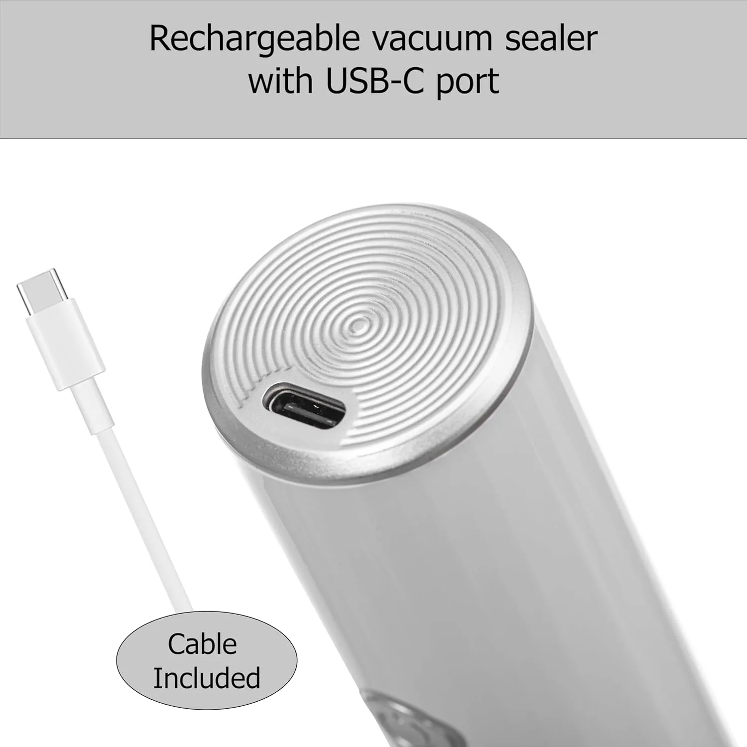 Basicwise Handheld Vacuum Sealer Machine with 24-pc Reusable Bags Food Storage Kitchen Organization Sous Vide Cooking Pantry Preservation Refrigerator Management Meal Preparation & Airtight Sealing