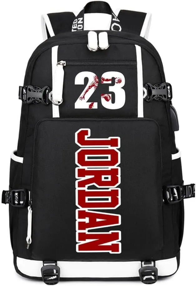 Basketball Player 23 Student School Bag, Laptop Backpack, Ultra-Light Travel Bag, For Men And Women (Black2)
