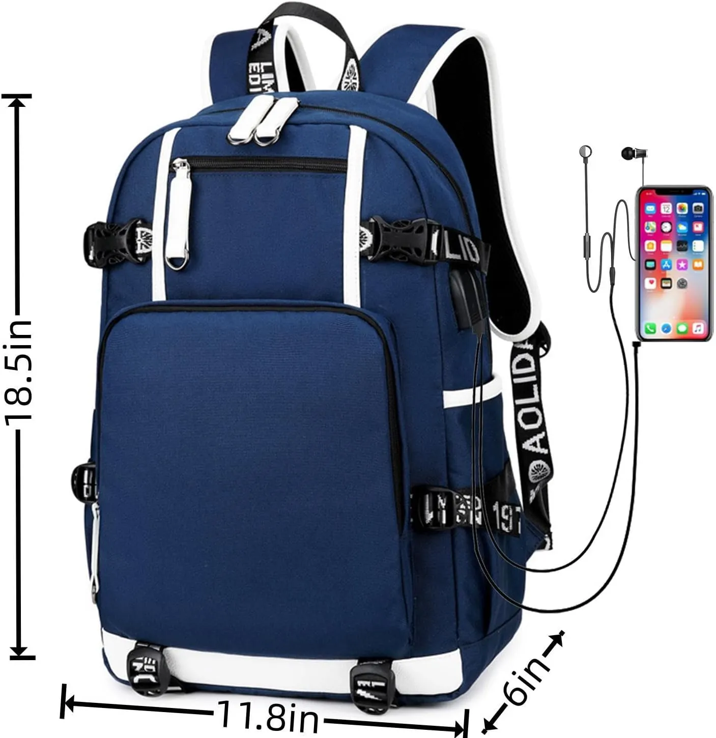 Basketball Player 23 Student School Bag, Laptop Backpack, Ultra-Light Travel Bag, For Men And Women (Blue4)