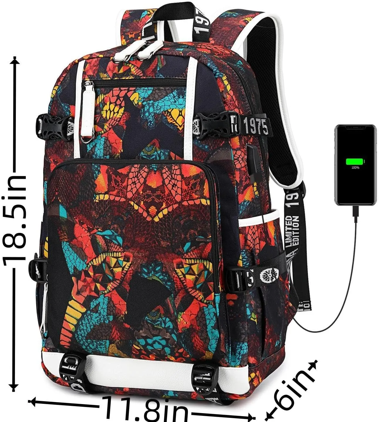 Basketball Player 23 Student School Bag, Laptop Backpack, Ultra-Light Travel Bag, For Men And Women (Red2)